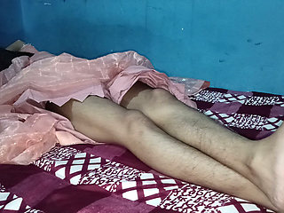 Picking up the saree and hitting the sister-in-law's pussy