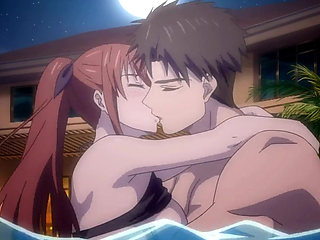 ''Sweaty Bodies, Wet Holes'' After the BBQ Party, Her Wet Pussy Got Fucked in the Pool - Hentai Sex(Eng Sub)