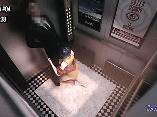 Elevator sex in hentai animated