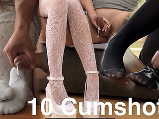 Cumshot Compilation Handjob and footjob for Gooners PART 3