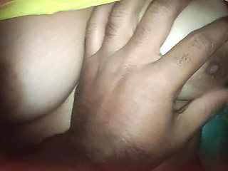 Paid Fan press my boobs and sucking