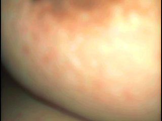 Rubbing my cock on the cuckold's slutty wife who asks to stick it in bareback