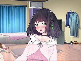 Vtuber roleplay with a cute voice in an uncensored hentai cartoon