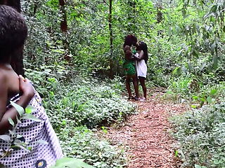 Sexy Big Ass Ebony Lesbians Drill Their Pussies With Big Double Dildo