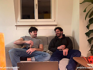 Watching porn with my straight friend until i asked him to grab my cock