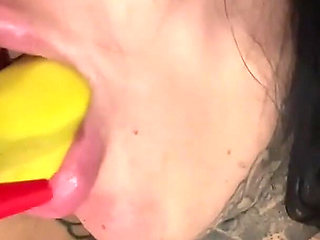 Tattooed MILF Ty Rides Banana Deep in Every Hole