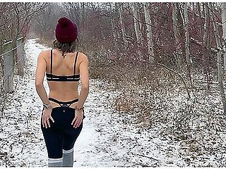 Wife Gets Huge Public Double Creampie In Snow Storm From Husband And Friend / Sloppy Seconds