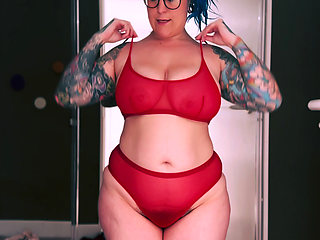 Curvy British MILF Tries On Sexy SHEIN Lingerie Tattooed & Busty PART TWO