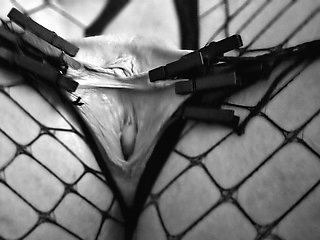 BDSM Session with My Wife, Clamps, Wide Opened Pussy