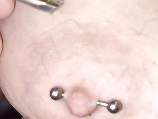 Pulling Hair with Tweezers on Natural Tits! BDSM! Hurt!