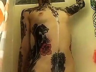 Milf brunette masturbating with toy ass