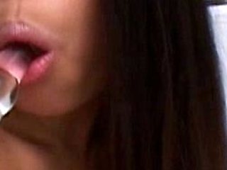 Hot Asian teen takes a big cock