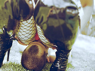 Mistress Zeida Farting in Slave's Mouth Outdoor BDSM Humiliation