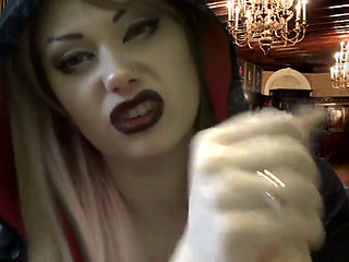 Dangerouse Vampire punish and milk your cock
