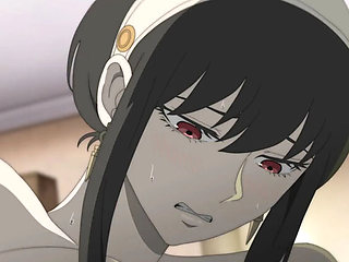 Animo Hentai: Yor and Loid Cartoon Sex - Big Booty Anal, Cowgirl Riding, and Cum on Tits