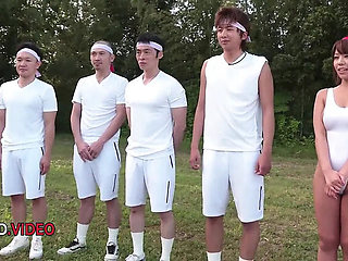 Sara Saijo Intense Outdoor Group Sex - Hot Japanese MILF Fucked Hard