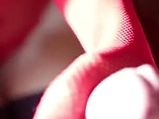 Slim Asian Teen Seduces Her Lover with Stockings & Toys Before a Hot Christmas Facial