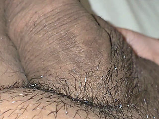 Step mom handjob pulling on step son big balls