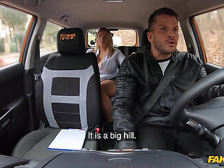 Fake Driving School - Crystal Swift Shows off Her Tits to Get a Licence