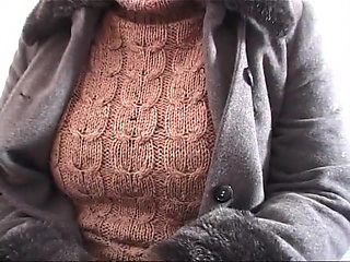 Chubby redhead slut toys her hairy cunt at the casting