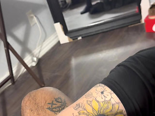 Sexy Blonde Slut Sucking Dick in the Mirror