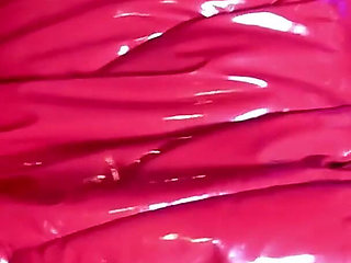 Red Glossy Downjacket POV. Smoking, Doggy Style and Double Cum on My Jacket