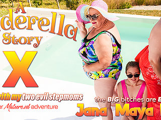Stepdaughter Maya Must Get Down On Holiday With Her Two Evil Stepmoms Jana & Edina