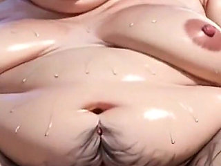 Fat BBW Bound & Soaking Wet - Hairy Pussy Craving Thick Cock