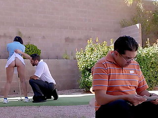 Rachel Starr the Juicy PAWG Fucks Golf Instructor Behind Hubby's Back - BangBros