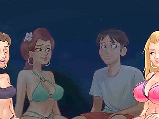 Summertime saga schoolgirl partying with Misskitty2k