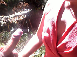 Hard Fuck in the Forest! Gave a Cock to Suck and Fucked in a Pussy!