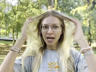 Two kinds of foot slaves for platinum-blonde Goddess Bella Rae