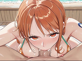 Nami Risks It All: Draining the Enemy to Protect Luffy - One Piece AI Generated