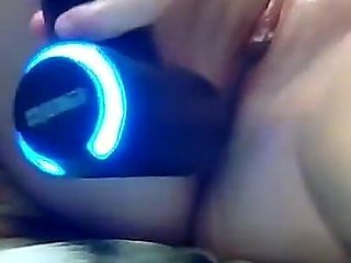 Curvy Ametuer Girlfriend Masturbating Wet Pussy with Sex Machine