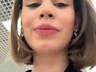 Street_young, sexy russian in changing cabin