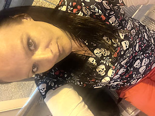 Naughty Nurse Squirts in Public Bathroom on Break