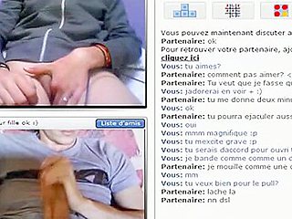 18yo french girl has cybersex with a stranger online and rubs her pussy