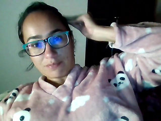 Horny Masturbating with Pillow by Her Friend Two Times