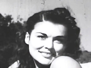 30s Vintage Black and White Porn with Big Natural Tits and Fur Coat