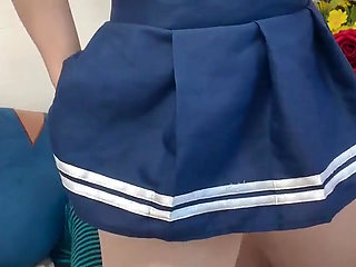 Petite Hana in College Outfit Fuck Banana Fruit Sexy Blowjob