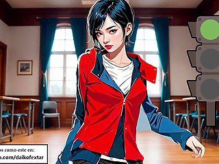 Sexy anime JOI video - green light, red light commands for solo play in Spanish