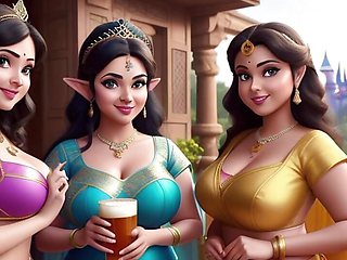 AI Generated Uncensored 3D Anime Disney Princess Images Of BBW Indian Women
