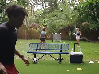 Mimi Monet looks cute and rides hard cock in public