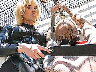 Heavy - Heavy Gets Flogged And Edged In An Alley With Lucy Heart