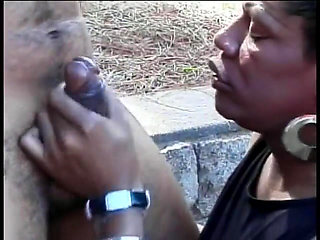 Black shemale Vinicius with big jugs is fond of riding hard pole of her boyfriend on the small glade