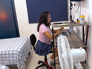 Sexy College Girl Gets Fucked by Her Stepbrother Alex and Then Joins Alan and Stepfather to Bathe in Milk