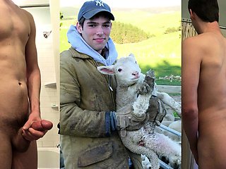 Baited Straight Hung Young Guy football gear and jacking off