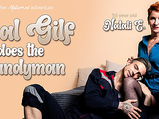 Natali E. Is A 55 Year Old Naughty Gilf That Loves Anal Sex From Strange Young Man Like The Handyman