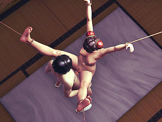 Hatano Miwa Oil Fuck - Big Ass Lifted for Intense Side-Fuck - Virgin Pussy Filled with Cum (Japanese 3D Hentai)