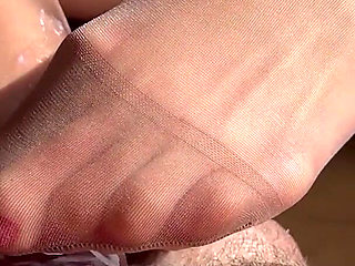 Foot Job & Cum on Feet & Nylon Compilation